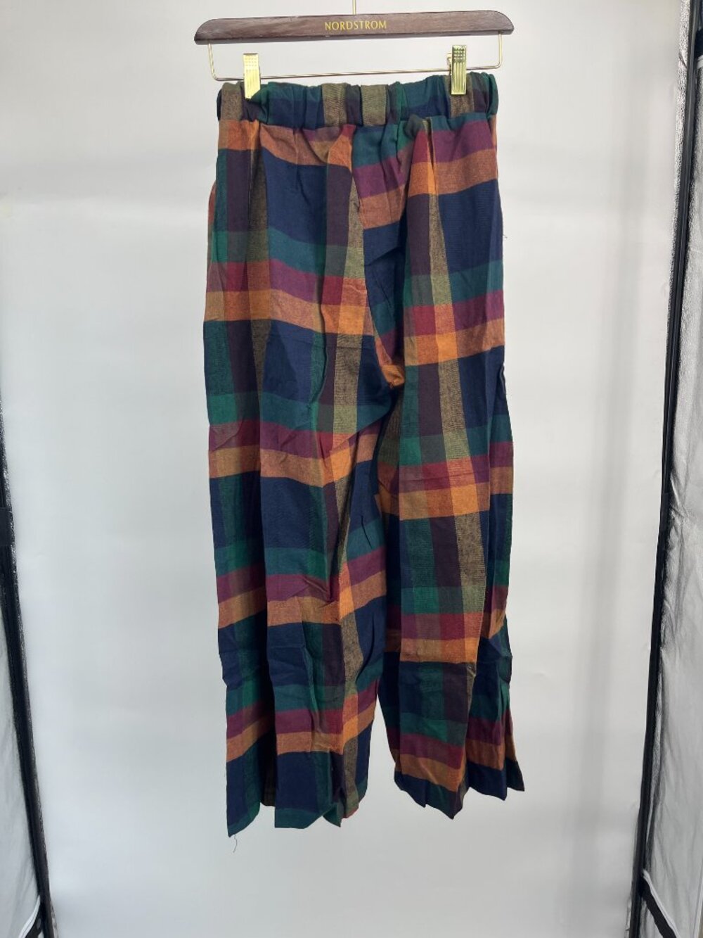 Plaid Longline Shacket & Wide-Leg Pants Set - Multicolor - Picture 8 of 12